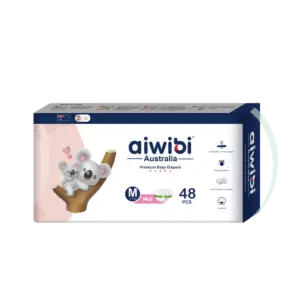 aiwibi baby diapers medium (48 pcs) — for babies 6–11kg