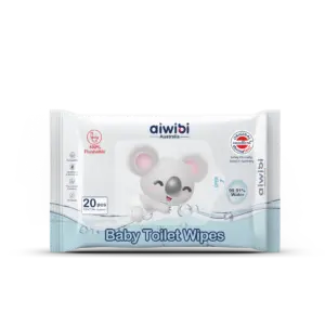 100% biodegradable toilet wipes 20 pcs