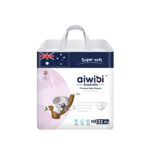 aiwibi newborn baby diapers (22 pcs) — for babies up to 5kg