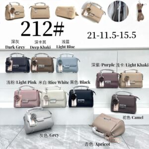 mini crossbody handbag with flower charm — top handle bag