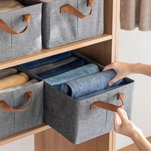foldable wardrobe storage box with steel frame — collapsible clothes & bedroom organizer