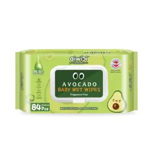 aiwibi avocado water baby wipes – 84 pieces