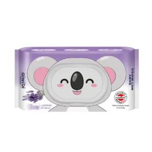 aiwibi baby wet wipes lemon scent – 80 pieces