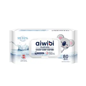 aiwibi baby wet wipes fragrance free – 24 packs x 80 wipes